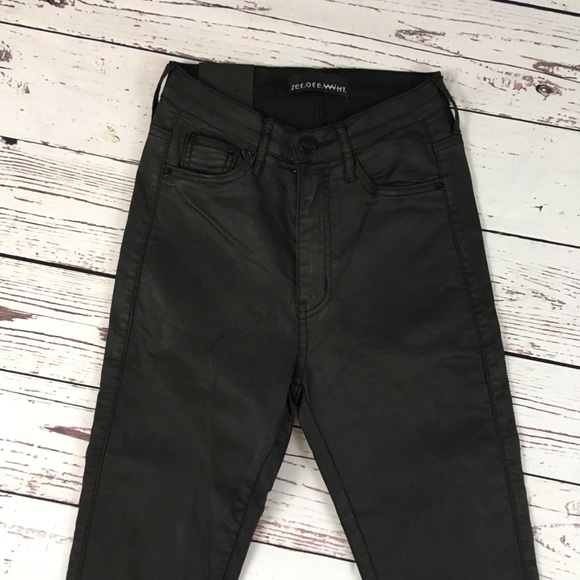 Zee Gee Why swizzle sticks coated jeans 27 NWT - Picture 4 of 8